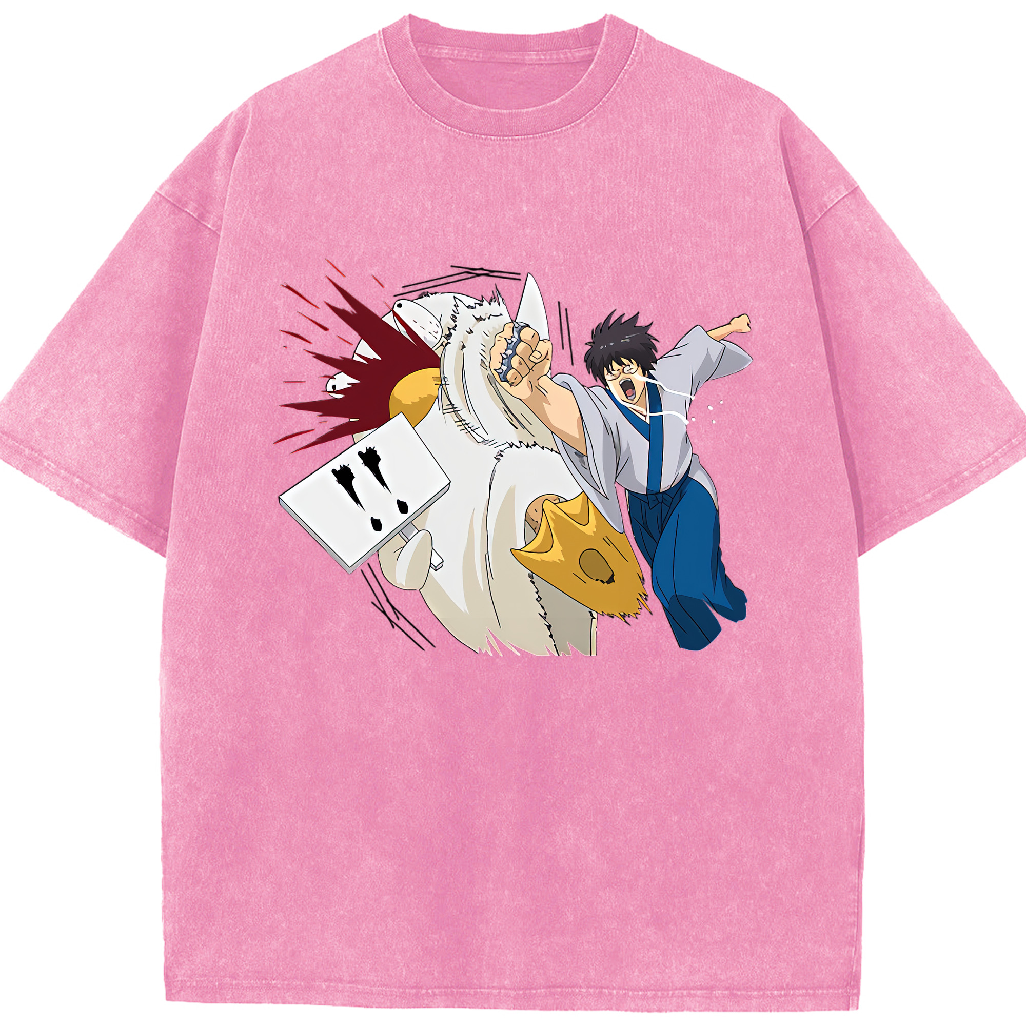 （画像用） ぎんたま 坂田銀時（さかたぎんとき） 神楽 志村新八（しむら しんぱち） GINTAMA Sakata Gintoki Kagura Shimura Shinpachi 綿100% ヴィンテージ風 半袖Tシャツ（フロントプリント）